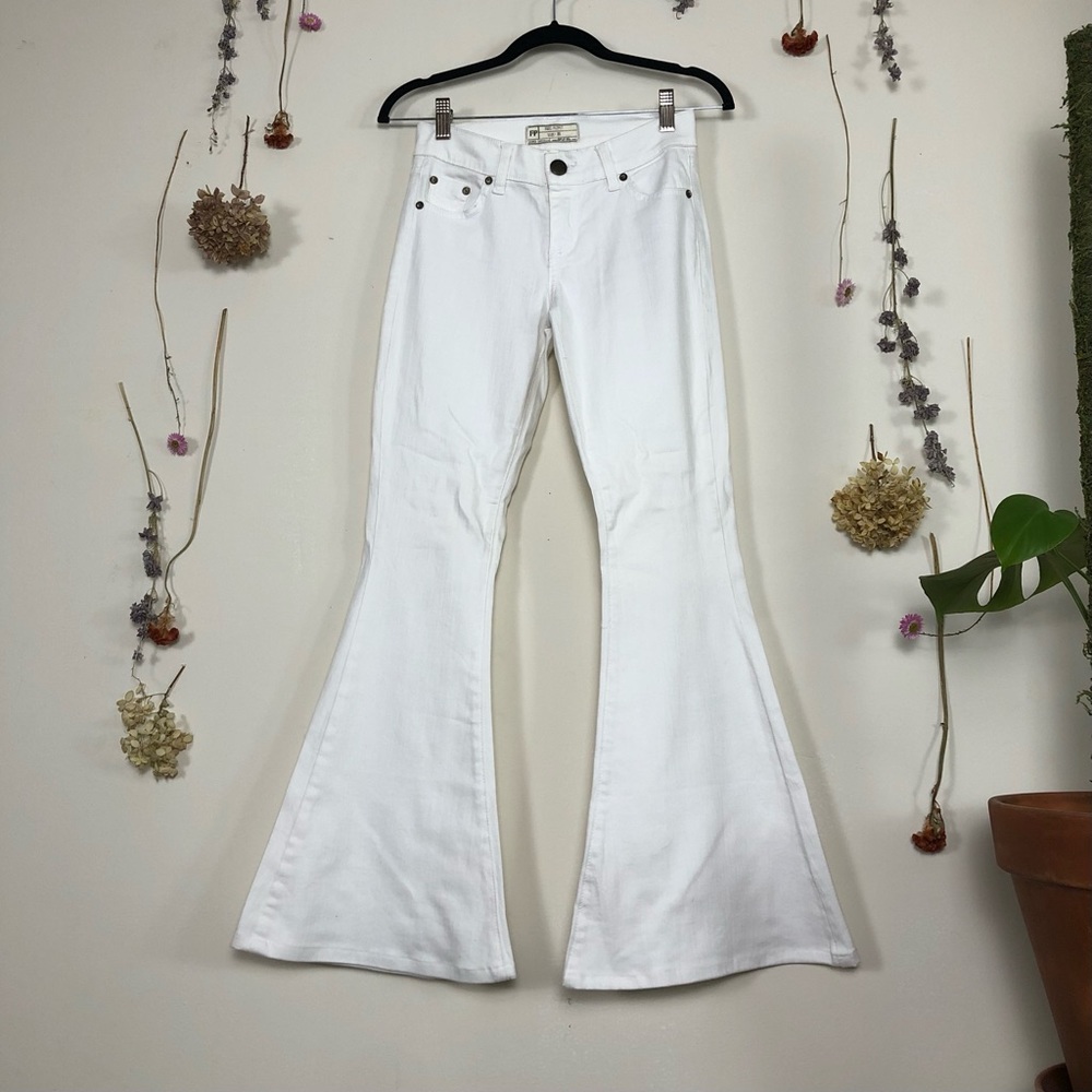 NWOT Free People White Flare Jeans